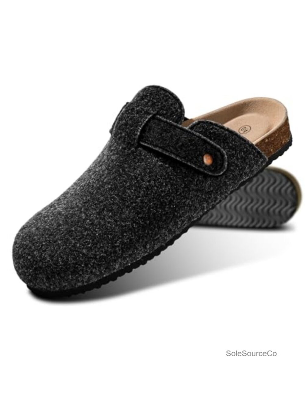 Women Mule Clogs Cork Footbed Arch Support Slip-On Fleece Lined